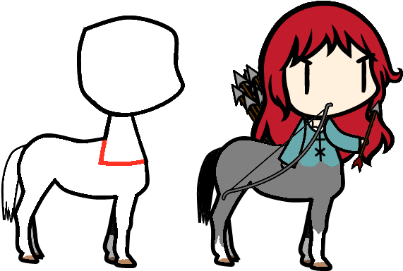 Centaur Legs By Skullkid3 - Cartoon (594x397)