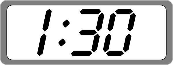 Digital Clock - Digital Clock Clip Art (600x226)