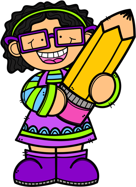 Pencil Girl - Writing (500x708)