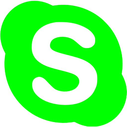 Skype Black And White Logo (512x512)