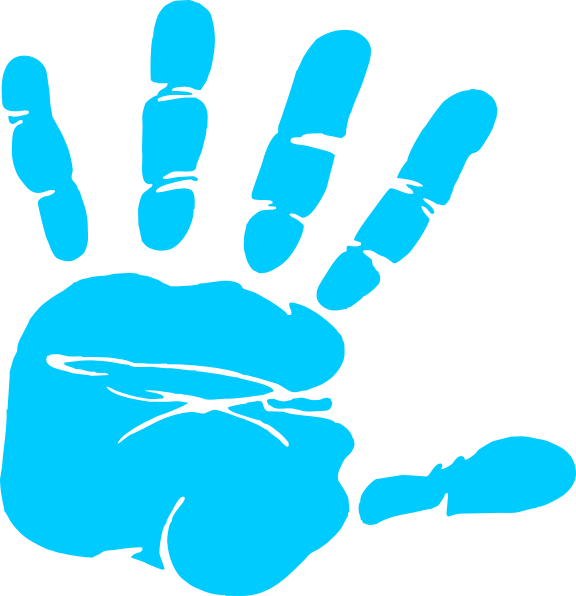 Clip Art Hand Print (576x596)
