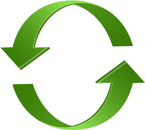 A14 Circlearrow Green - Green Arrows In Circle (508x460)