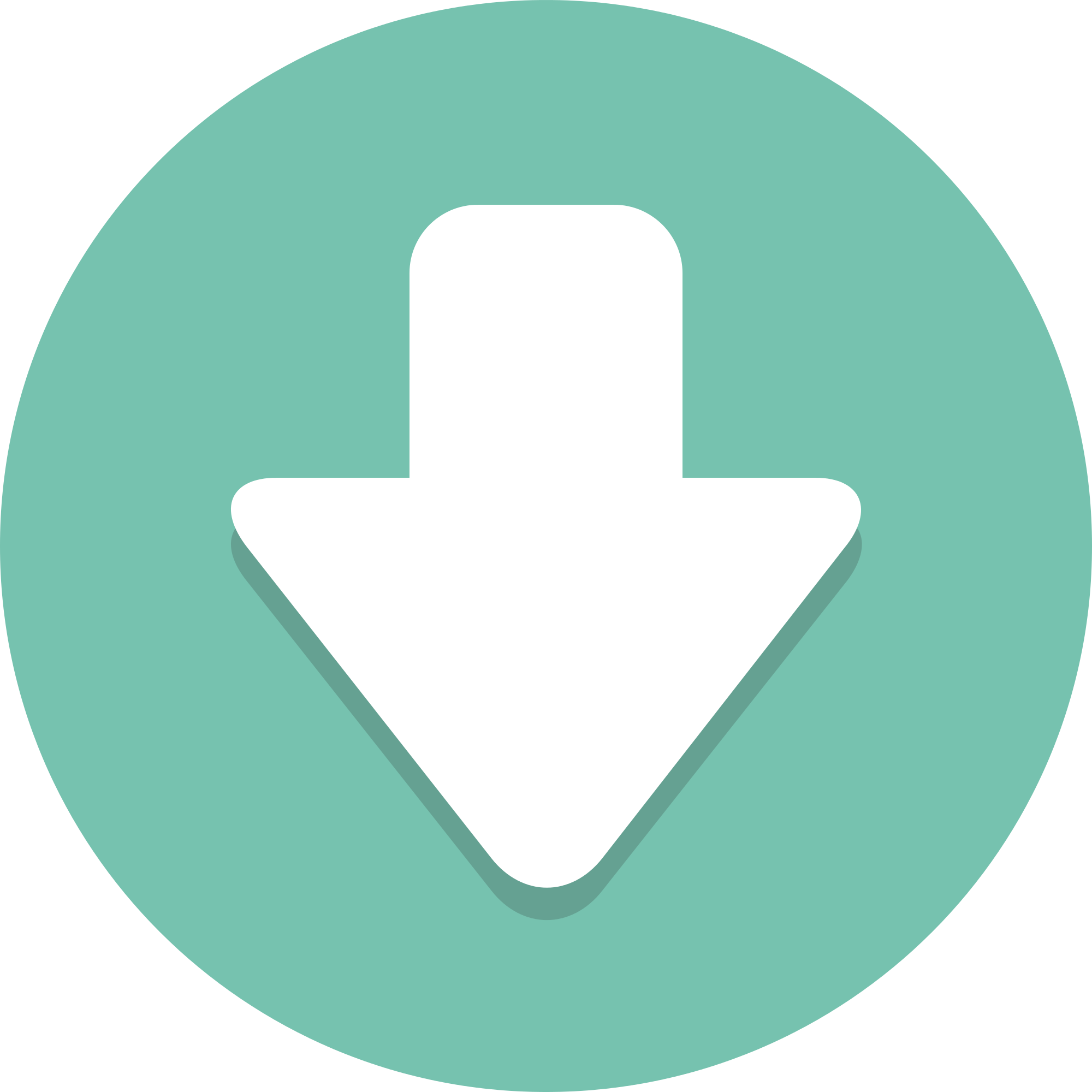 Arrow In Circle - Arrow Down Icon (2000x2000)