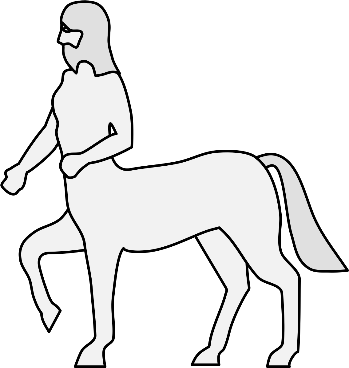 Centaur Passant - Portable Network Graphics (1144x1200)
