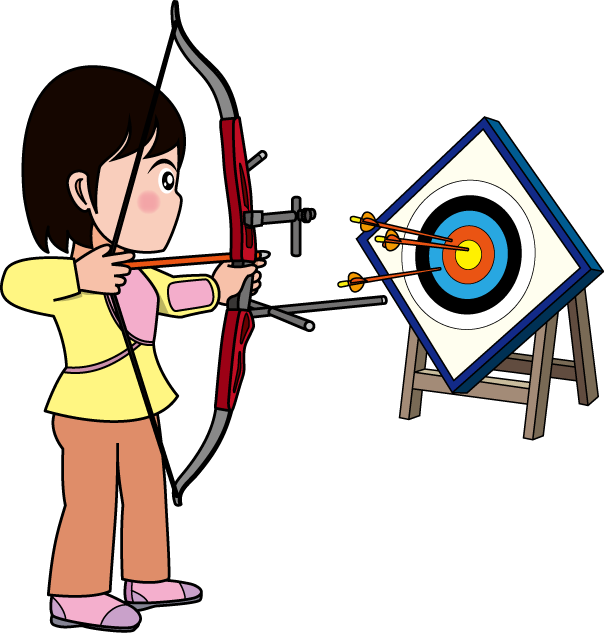 アーチェリー・弓道14-アーチェリーイラスト - Modern Competitive Archery (604x633)