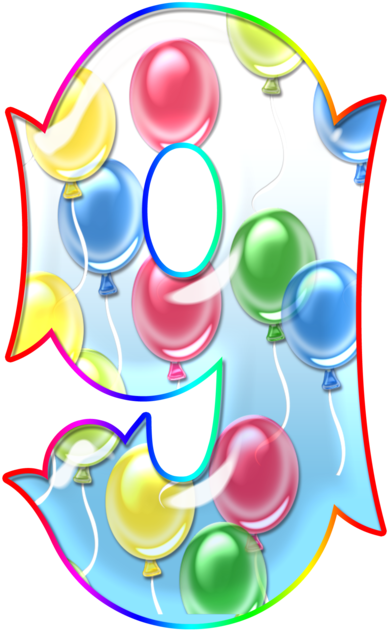 Clip Art - Цифра 9 Клипарт (500x700)
