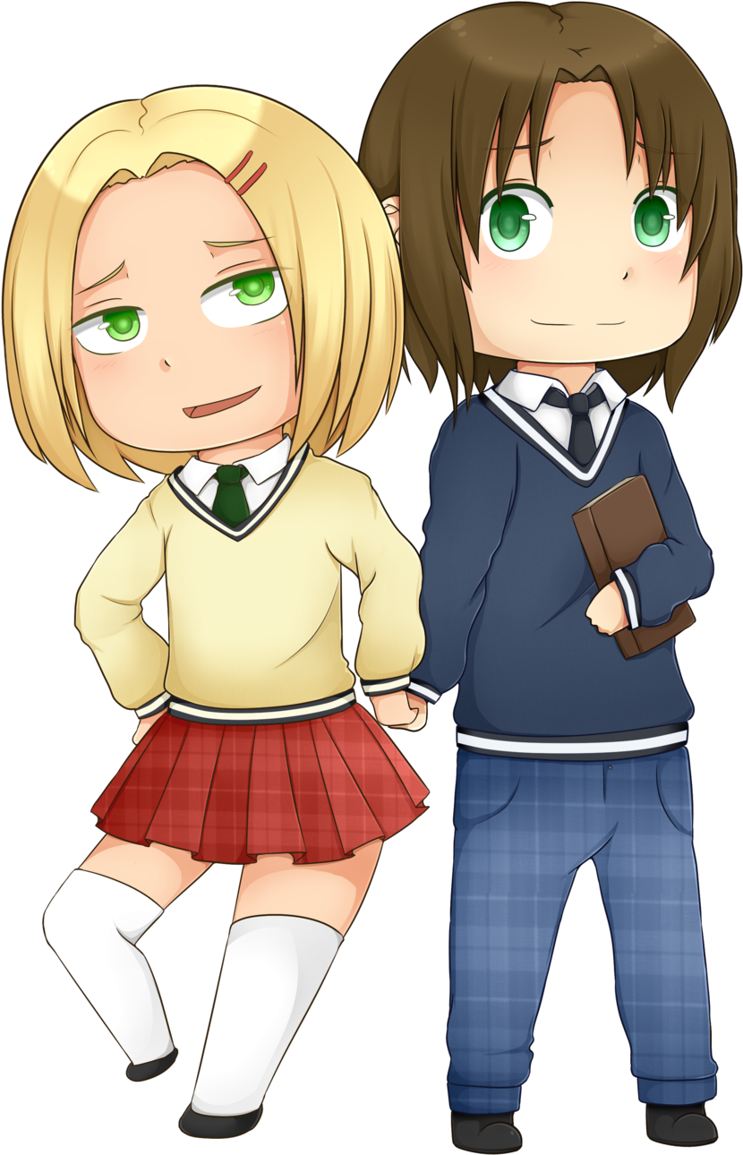 School Uniform Chibi By Annington - Cartoon (1024x1360)
