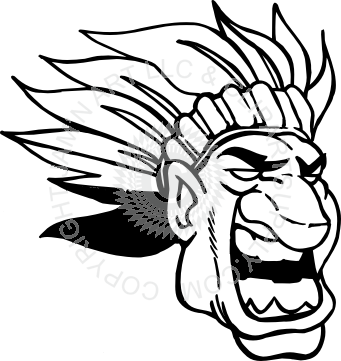 Chief Head Yelling - Cartoon (341x361)