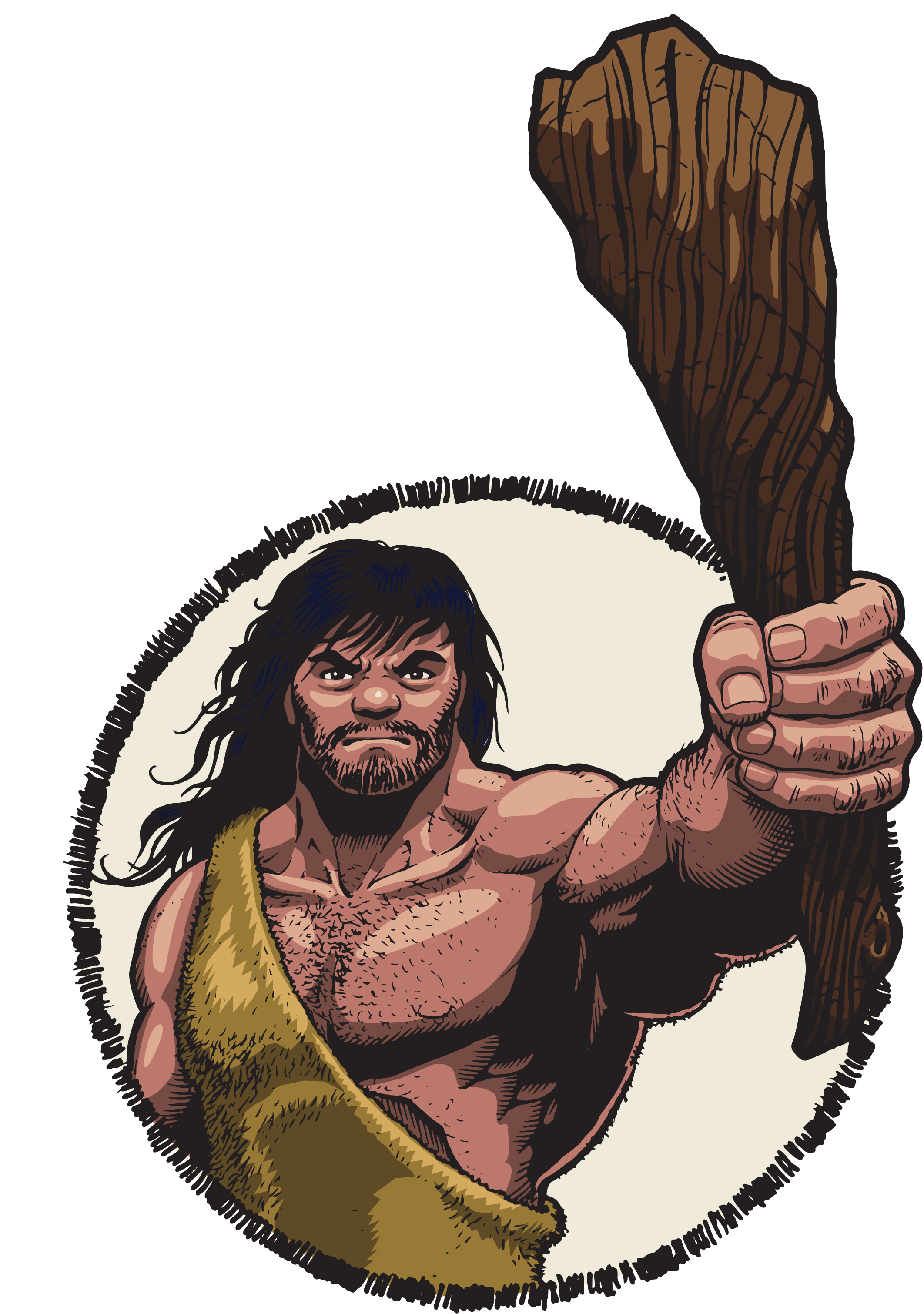 Mishawaka Cavemen - Illustration (2124x3020)