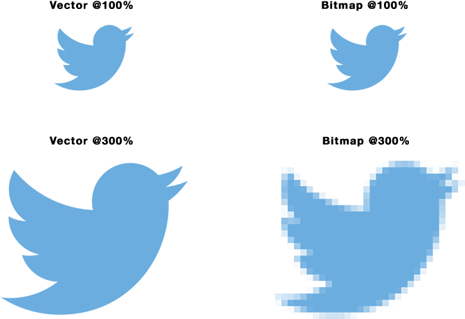 Difference Between Bitmap And Vector - Twitter Logo Vector Black (800x560)