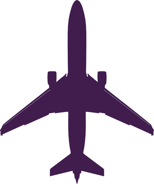 Plane Silhouette Blue (498x594)