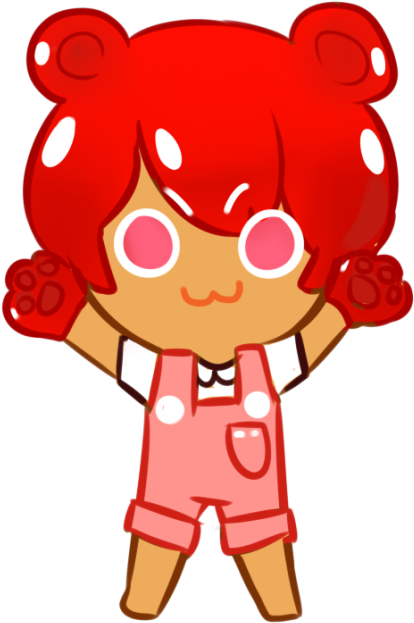 Gummy Bear Cookie - Cartoon (500x677)