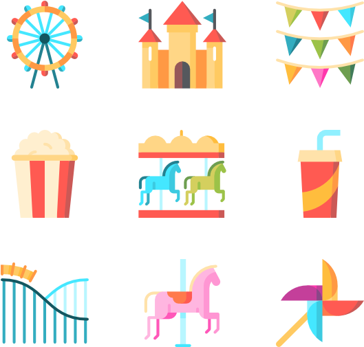 Amusement Park Elements - Amusement Park Elements (600x564)