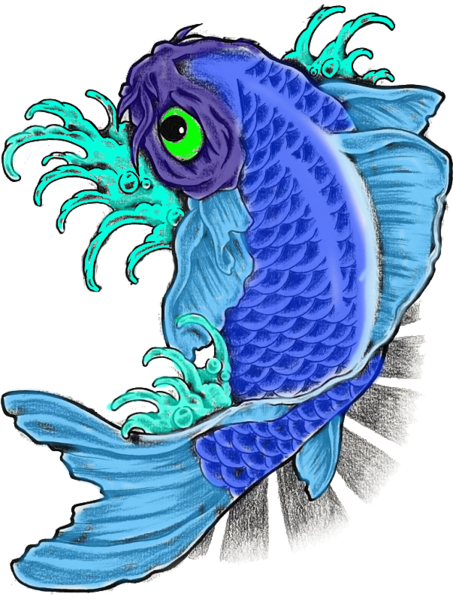 Koi Fish - Oily Fish (453x600)