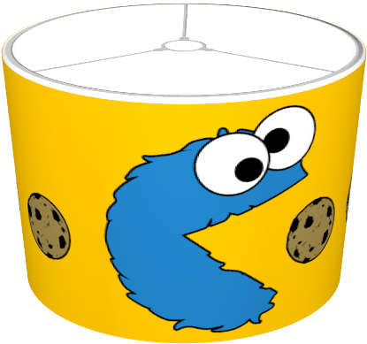 Cookie Monster Pacman - Cartoon (674x516)