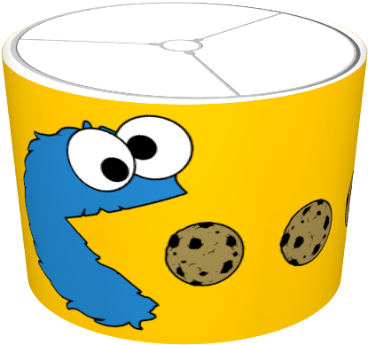 Cookie Monster Pacman - Cartoon (674x516)