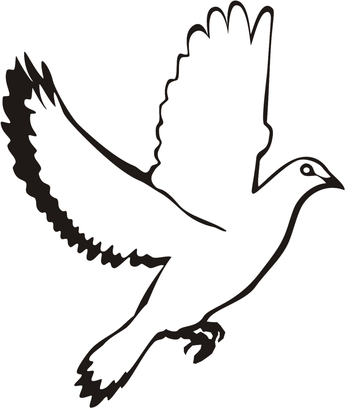 White - Flying Dove Vector Png (1425x1425)