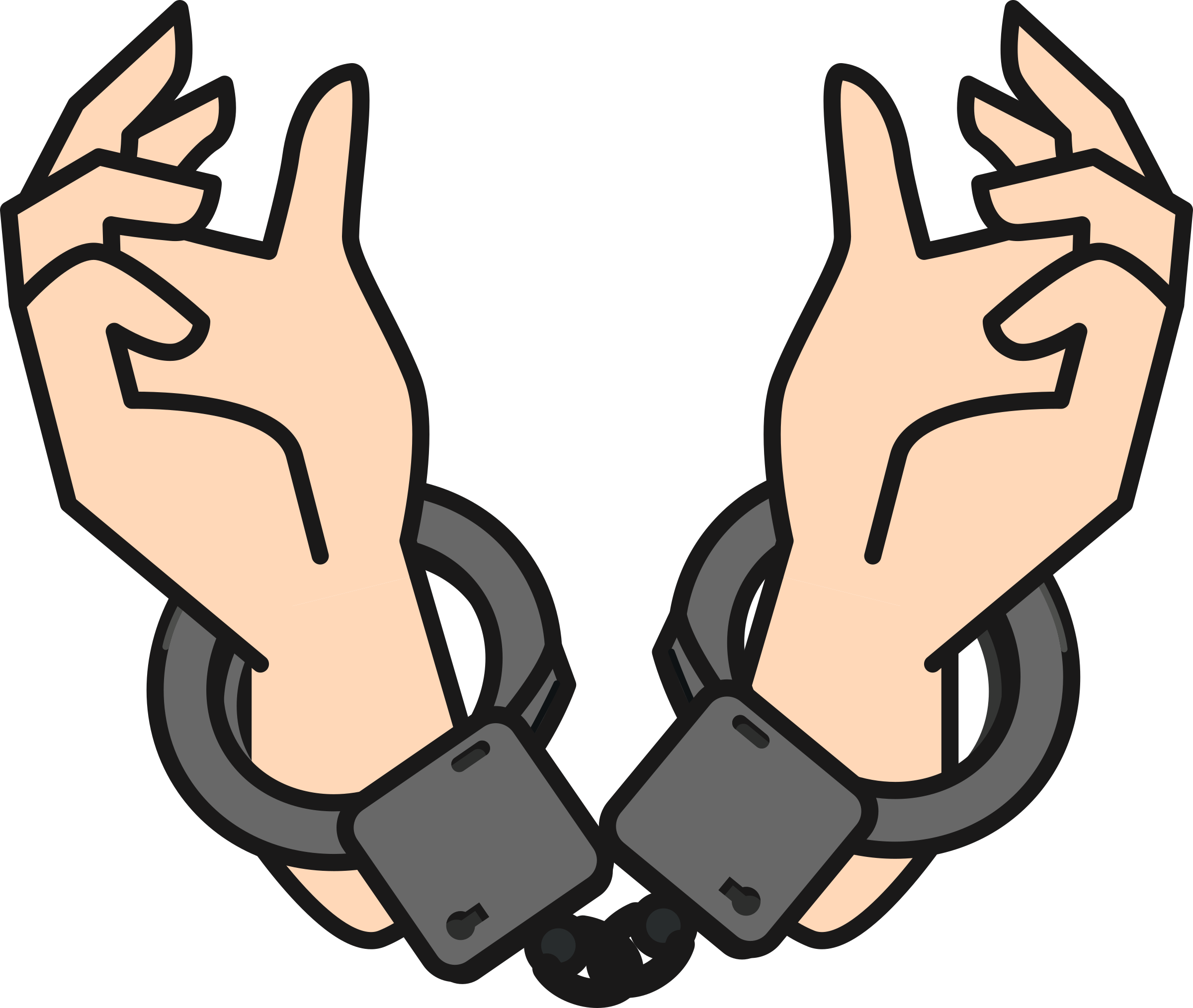 Big Image - Clip Art Hand Cuffs (2400x2028)