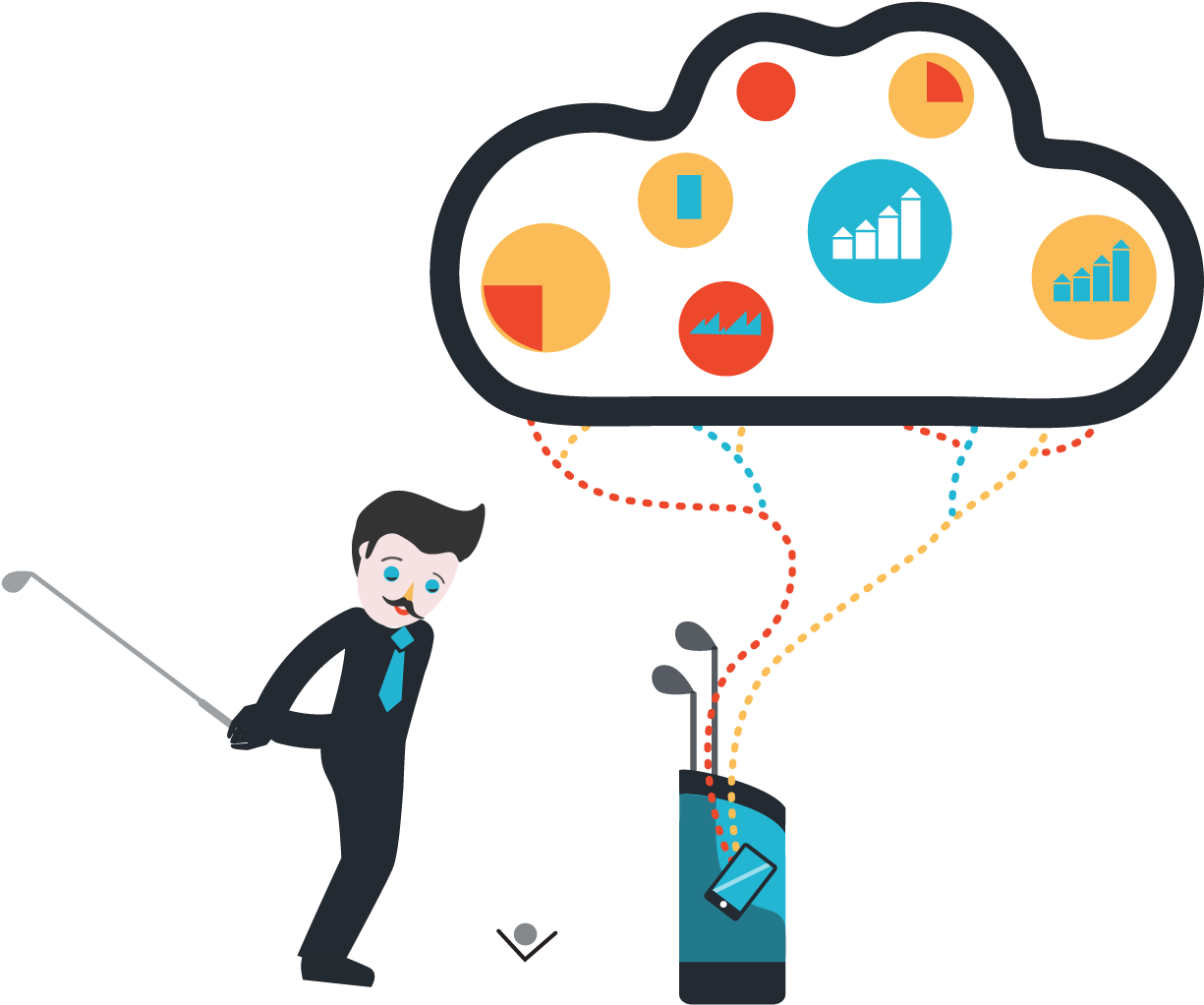 Automated Data Sync And Collection - Cartoon (1920x1080)