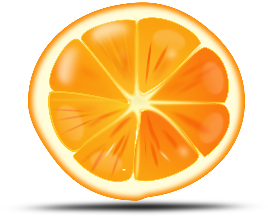 Orange Slice - Clip Art Orange (1000x750)