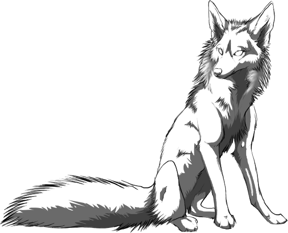 Sitting Pose By Senbread - Wolf Sitting Pose (565x458)