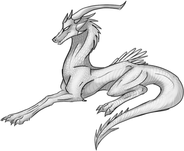 Dragon Lay Down Pose By Annatiger1234 - Drawing (900x563)