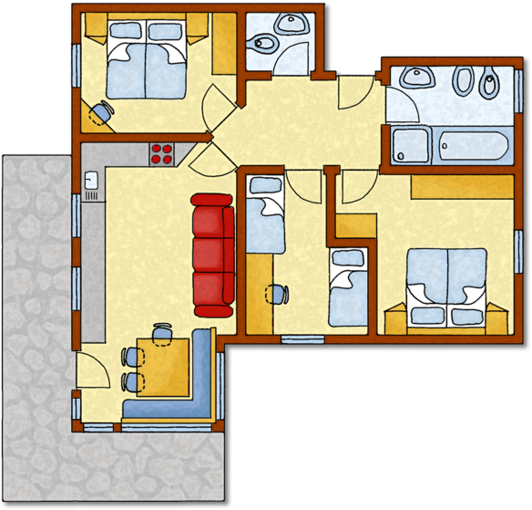 80 M² For 4 To 7 Persons - Kronplatz (600x600)