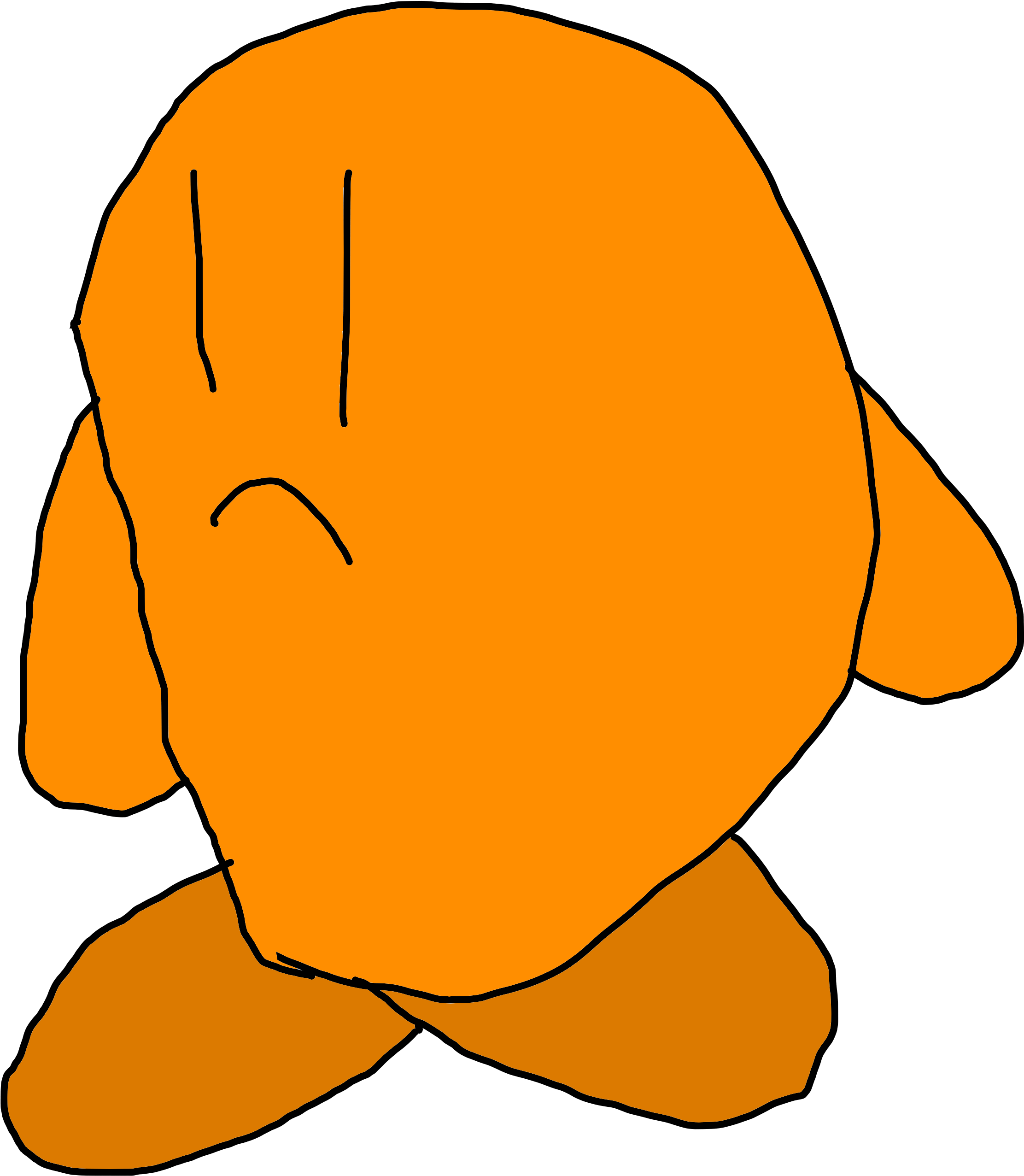 Orange Kirby - Orange Kirby (3000x3000)