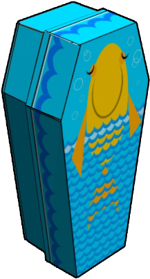 3dcoffin Model Image Goldfish Clear Bkgnd - Box (284x482)