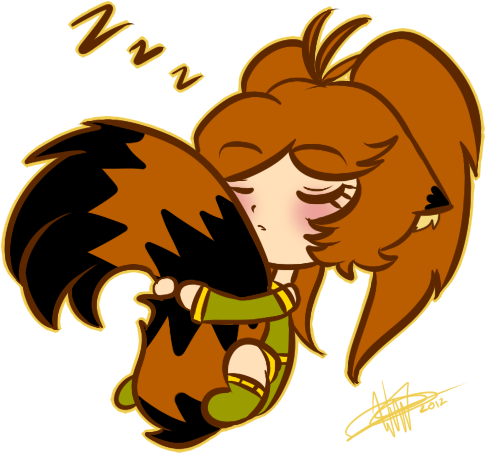 Chibi Sleeping By Rumay-chian - Drawing (500x500)