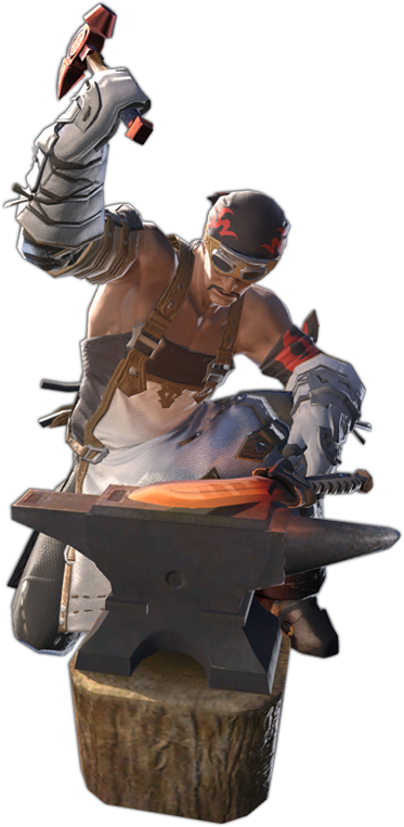 Blacksmith - Fantasy Blacksmith Png (373x762)