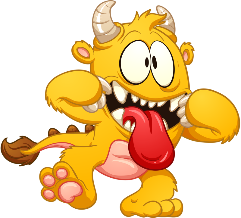 Sewing Patterns - Monster Vector Clipart (800x724)