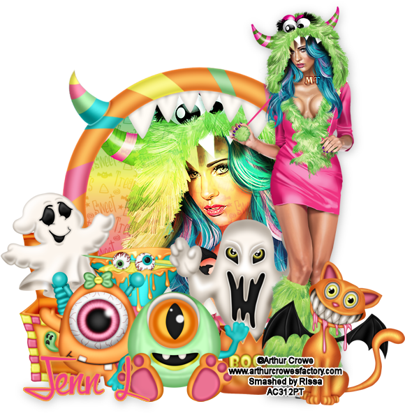 Ptu Tutorial ~ Monster Mash - Cartoon (600x600)