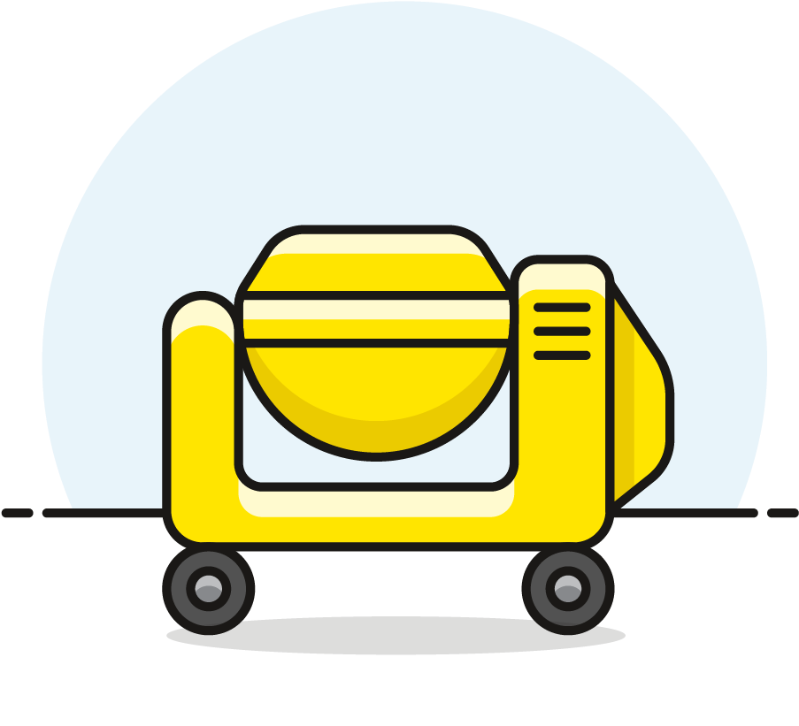 30 Cement Mixer - Circle (1025x1148)