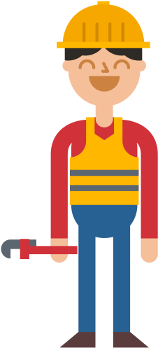 Factory Worker - Cartoon (369x530)
