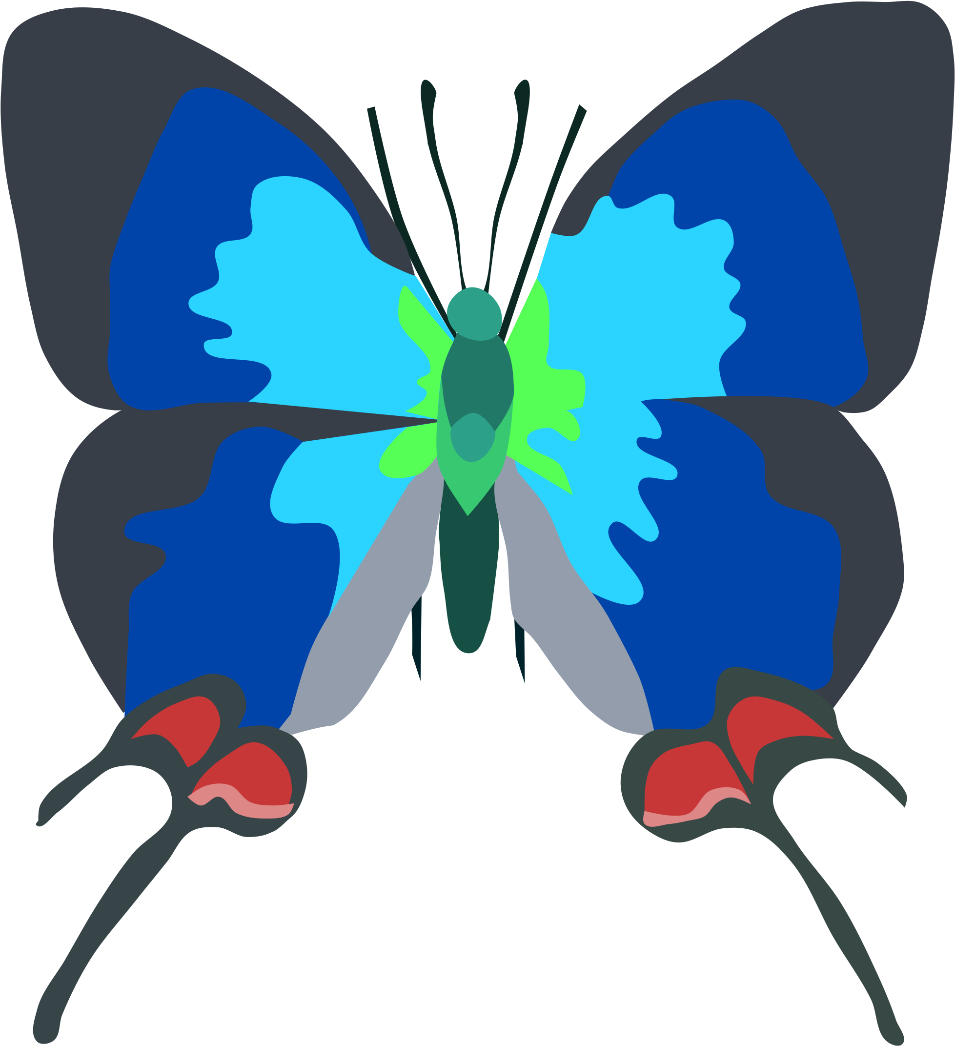 Tecla Coronata By Mese - Butterfly (3421x2400)