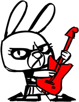 Rabbit With Guitar (350x350)