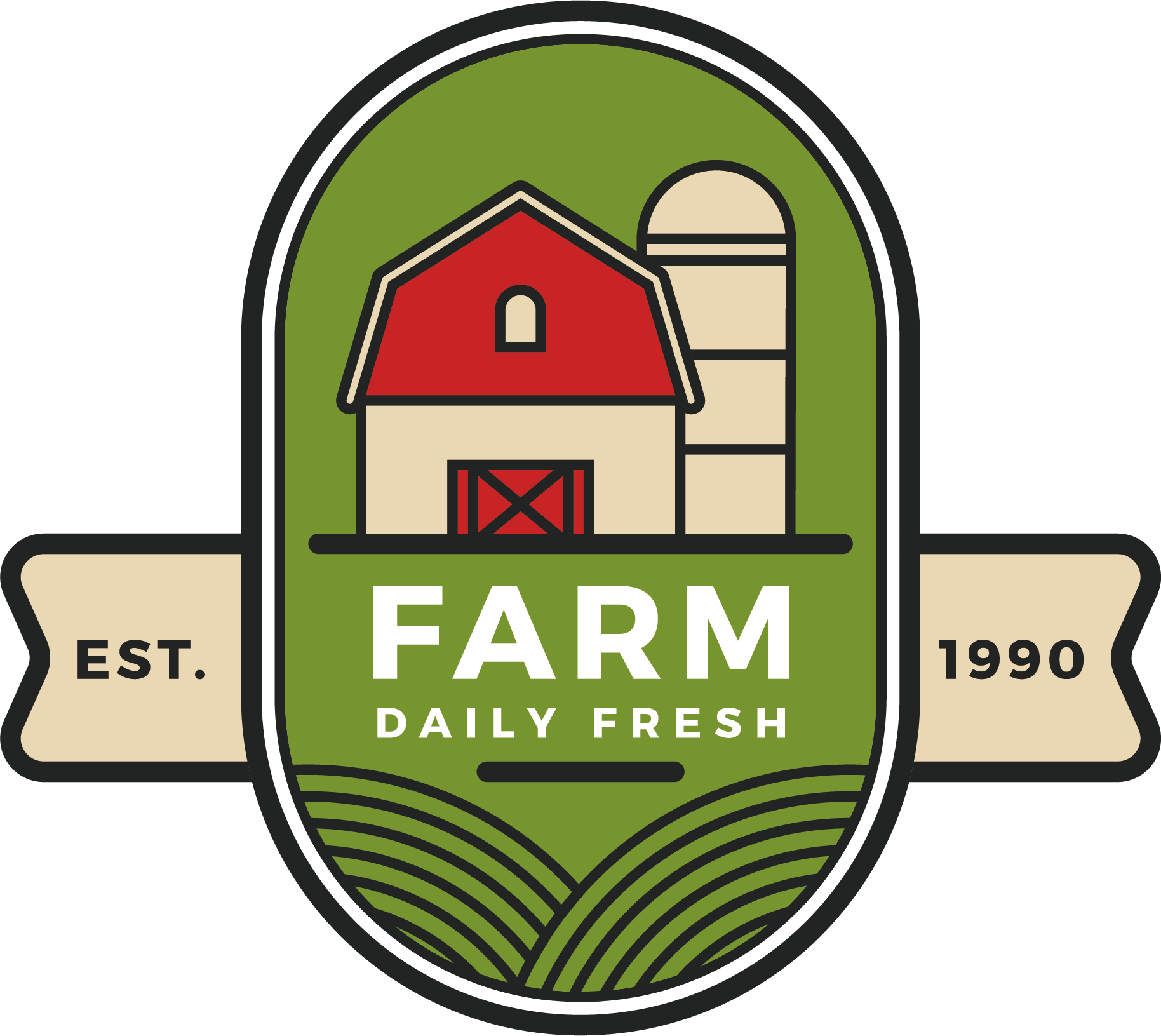 Logo Farm Illustration - Vector Graphics (1828x1631)