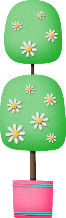 Spring Tree Topiary, Clip Art - Leash (220x720)