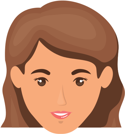 Smiling Woman Profile Icon - Vector Graphics (550x550)