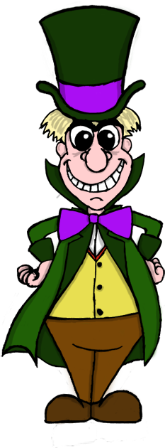Madhatter - - Cartoon (300x646)
