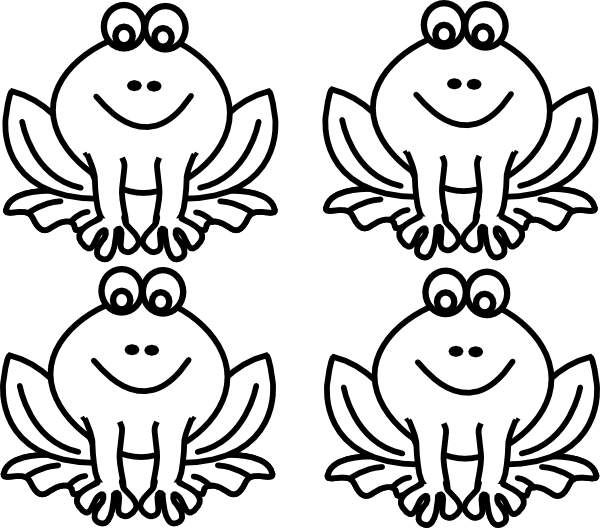Frog Outline Embroidery Design (600x528)