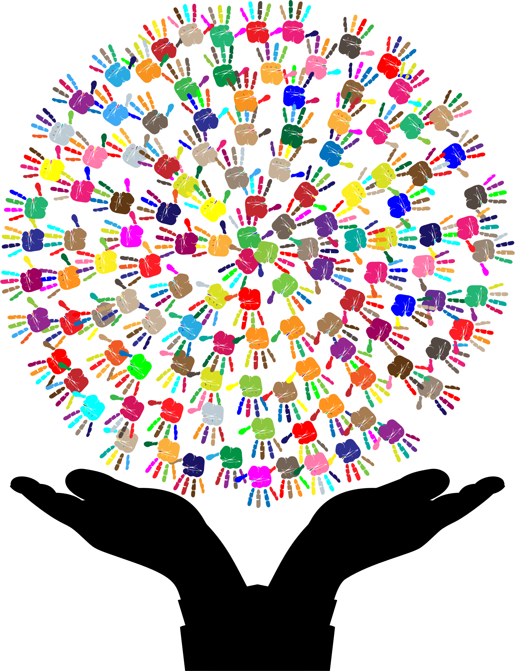 Hands Tree - Hands Tree Png (1676x2184)