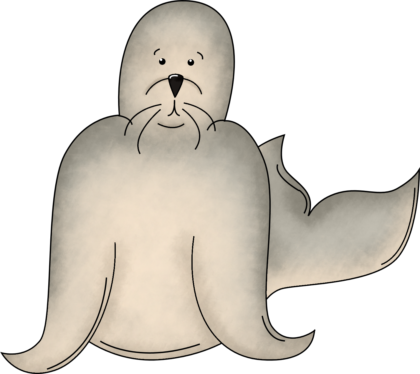 Seal Image - Cartoon (1426x1270)