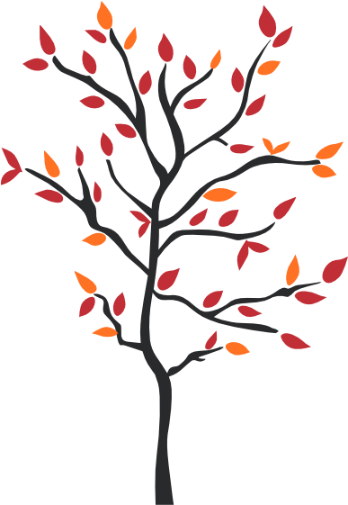 Beautiful Tree Wall Decal - Trees With Branches Drawings (386x570)