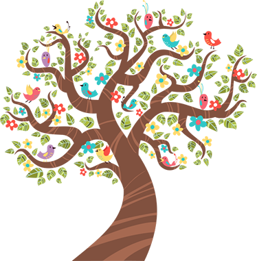 Wall Colour - Wedding Fingerprint Tree (374x381)