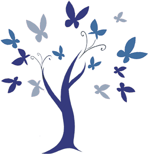 Arbrepapillonbleu - Silhouette (351x356)