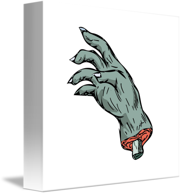 Main De Zombie Dessin (606x650)
