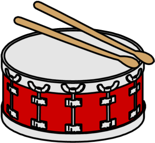 Snare Drum - Clip Art Small Drum (374x352)