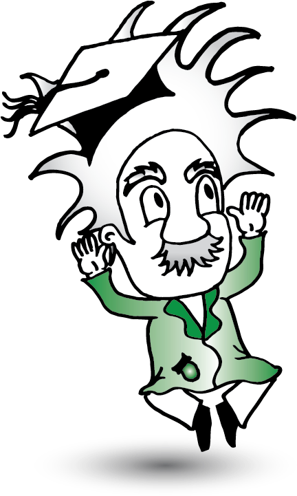 Einstein Graduation - Cartoon (601x744)